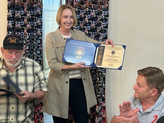 Honorary Partner ceremony for CA VVA Chapter 1024 by the CA Katuktu Chapter NSDAR.